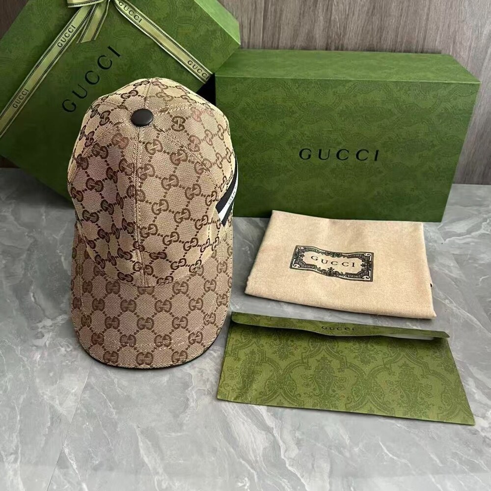 Gucci GG Canvas Baseball Cap with Side Web Detail